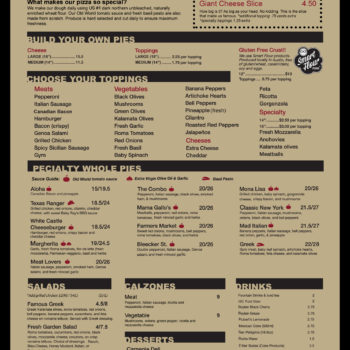 Brooklyn Pie Co. (Round Rock) – Menu